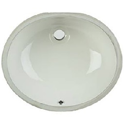 Vanity Bisque Oval Porcelain 1714 19 ½” undermount vanity sink